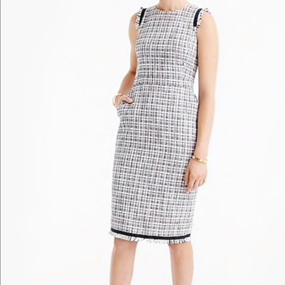 J. Crew Dresses & Skirts - J. Crew Petite Sheath Dress Lightweight Tweed EUC